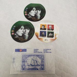 Canada Post Musician Stamps- Kate & Anna McGarrigle, Bruce Cockburn